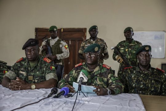 Pressekonferenz des Militärs in Guinea-Bissau