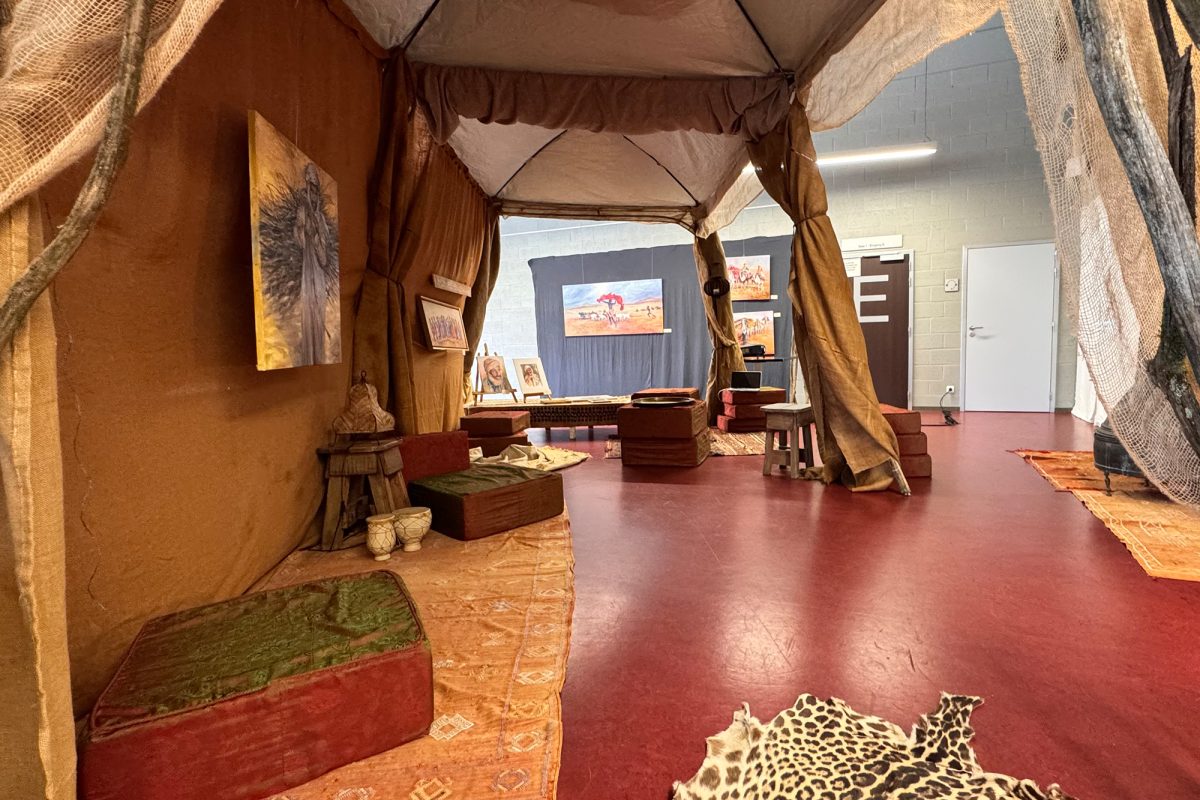 Das Innere eines Zeltes