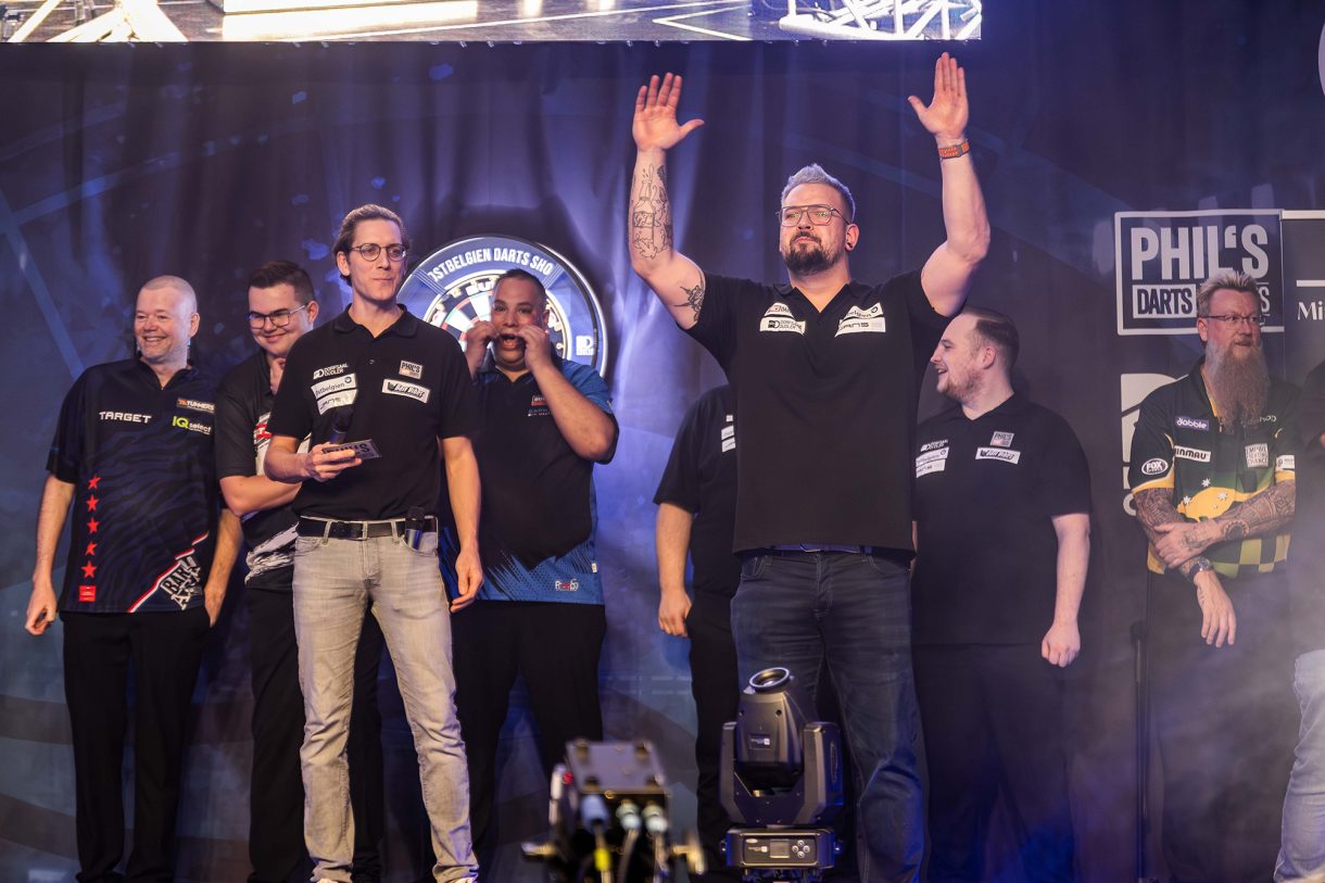 Organisator Phil Leufgen bei der Ostbelgien Darts Show 2025 in Oudler
