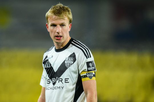 AS-Eupen-Kapitän Rune Paeshuyse auf dem Platz
