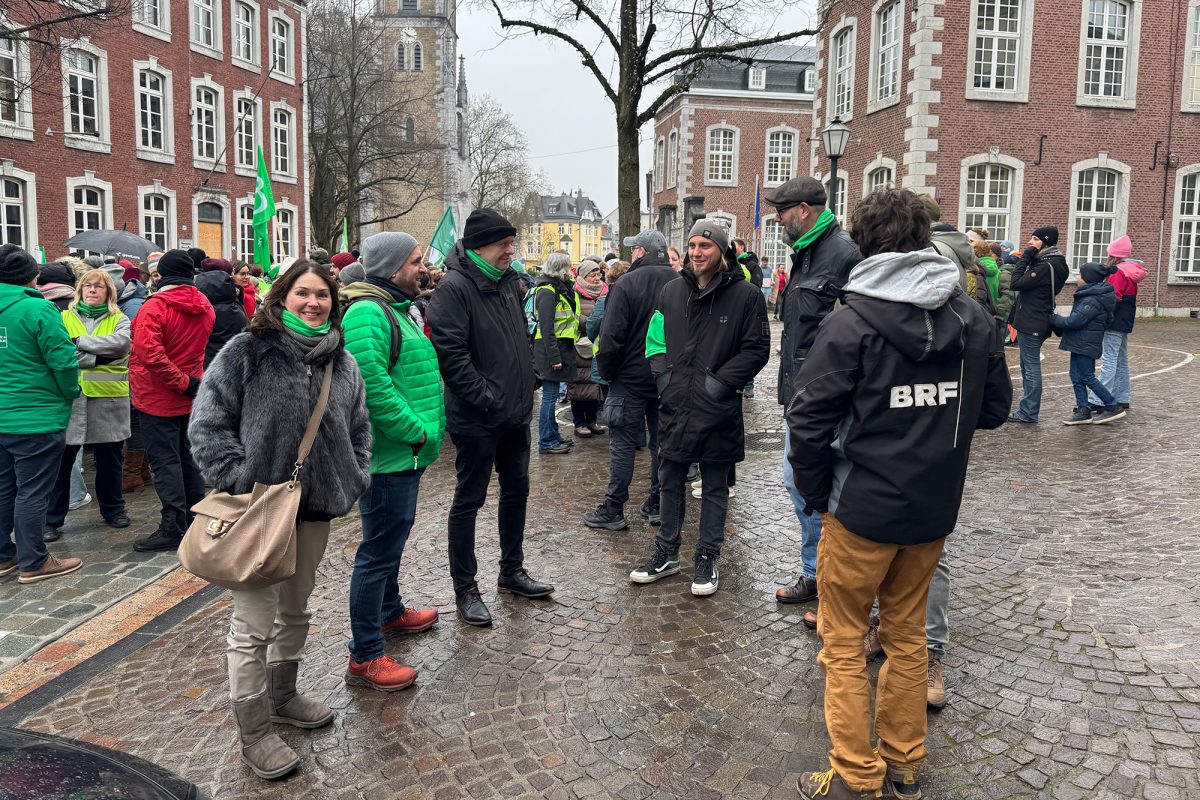 Streik: Demonstration vor dem Ministerium der DG