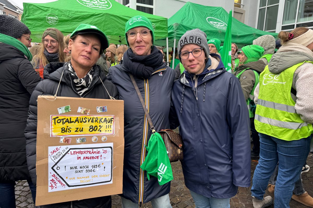 Streik: Demonstration vor dem Ministerium der DG