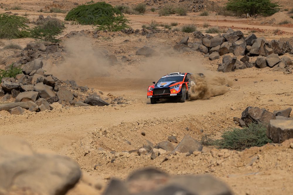 Ott Tänak/Martin Järveoja beim Shakedown der Rallye Saudi-Arabien
