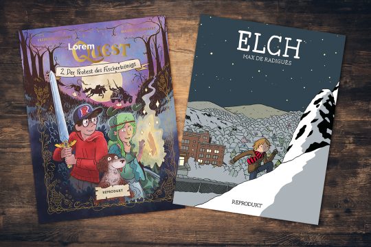 Die Comics "Quest 2" und "Elch"
