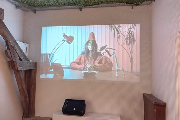 Videobotschaft in der Ausstellung "Welcome in Beldavia" in Brüssel