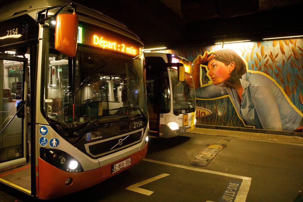 Ein Bus der Brüsseler Nahverkehrsgesellschaft STIB