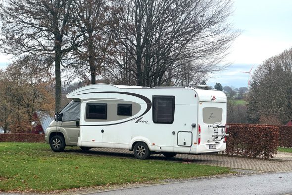 Wohnmobil auf dem Camping Worriken