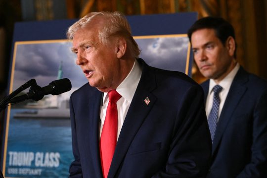 US-Präsident Donald Trump bei einer Pressekonferenz am Montag in Palm Beach, Florida
