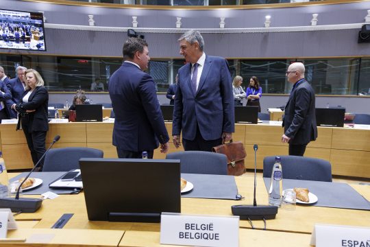 Finanzminister Jan Jambon am Freitag in Brüssel