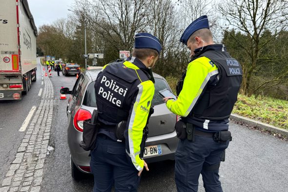 Bob-Kontrolle in der Nähe des Kreisverkehrs Wemperhardt