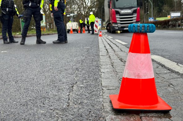 Bob-Kontrolle in der Nähe des Kreisverkehrs Wemperhardt