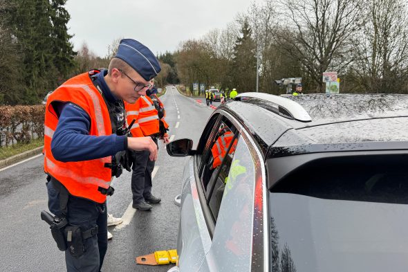Bob-Kontrolle in der Nähe des Kreisverkehrs Wemperhardt