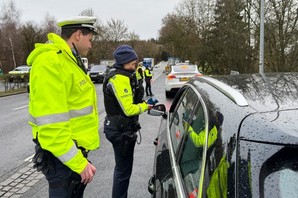 Bob-Kontrolle in der Nähe des Kreisverkehrs Wemperhardt