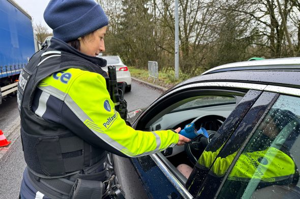 Bob-Kontrolle in der Nähe des Kreisverkehrs Wemperhardt