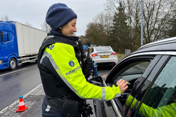 Bob-Kontrolle in der Nähe des Kreisverkehrs Wemperhardt