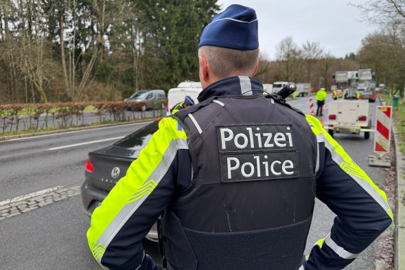 Bob-Kontrolle in der Nähe des Kreisverkehrs Wemperhardt