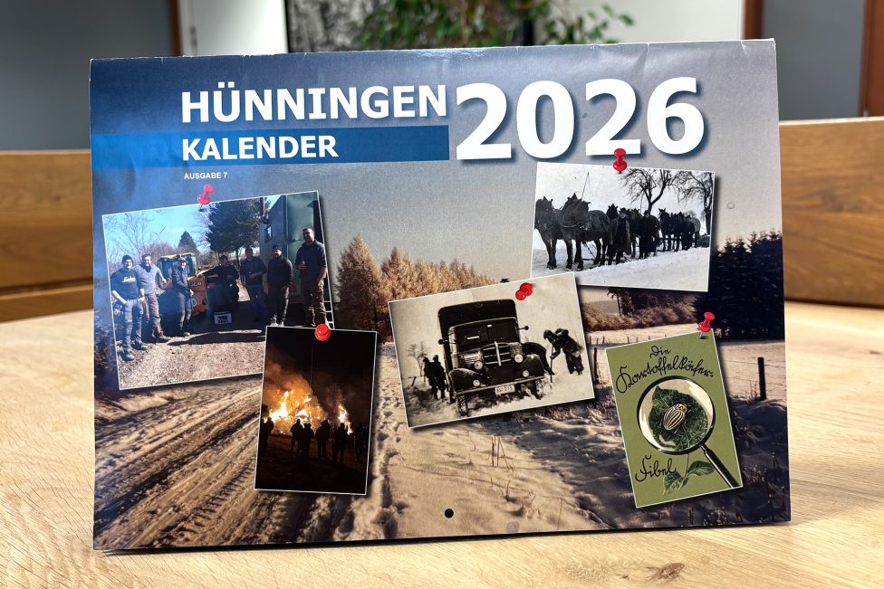 Jahreskalender 2026 der Ortschaft Hünningen bei Büllingen