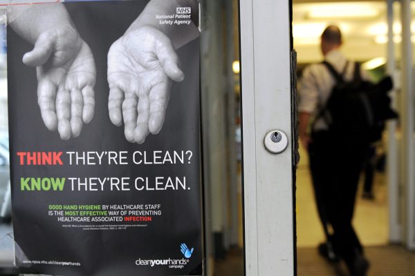 Plakat einer Kampagne mit Aufruf zum Händewaschen in Großbritannien