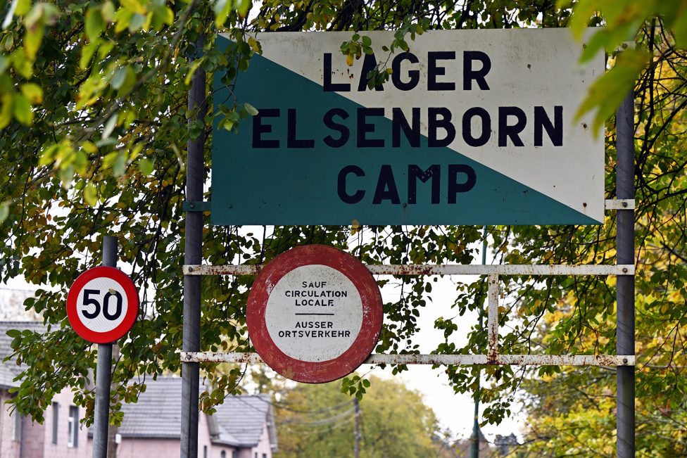 Eingangsbereich des Lagers Elsenborn