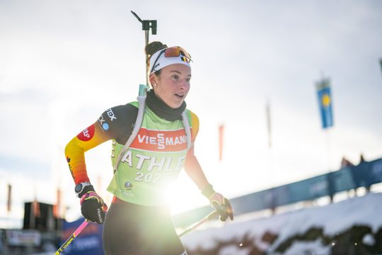 Marisa Emonts beim Training in Hochfilzen