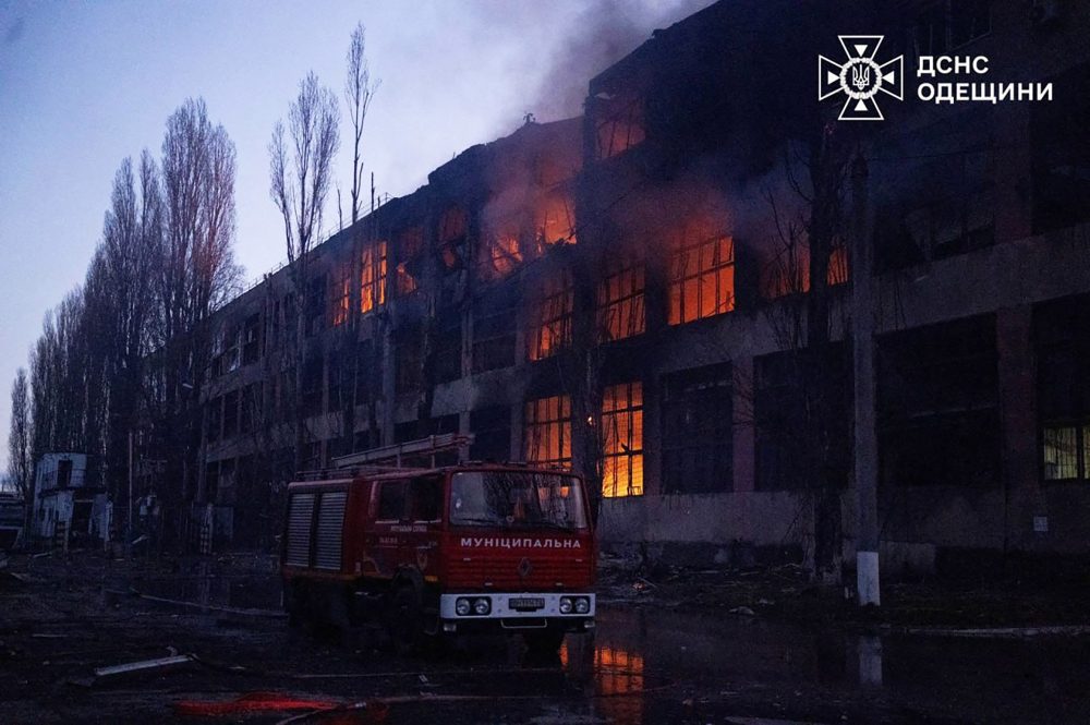 Brand in der Region Odessa am Samstagmorgen