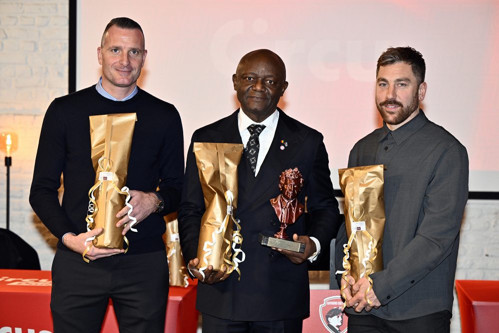 Ex-Trainer Nicky Hayen, Vincent Kompanys Vater Pierre und Guillaume Francois (Union Saint-Gilloise)