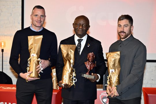 Ex-Trainer Nicky Hayen, Vincent Kompanys Vater Pierre und Guillaume Francois (Union Saint-Gilloise)
