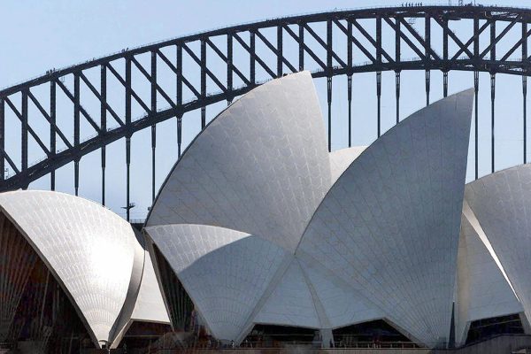Das Opernhaus und die Harbour Bridge in Sydney