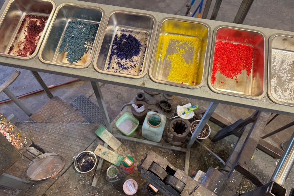 Werkstatt der Cristallerie Val Saint Lambert