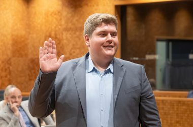 Frederik Wertz bei seiner Vereidigung im PDG