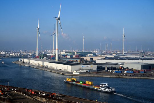 Blick auf den Antwerpener Hafen