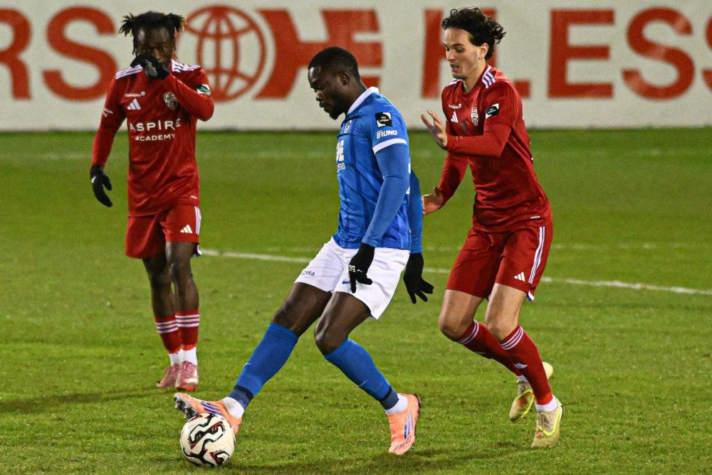 Spieler der AS Eupen und von Jong Genk in Aktion