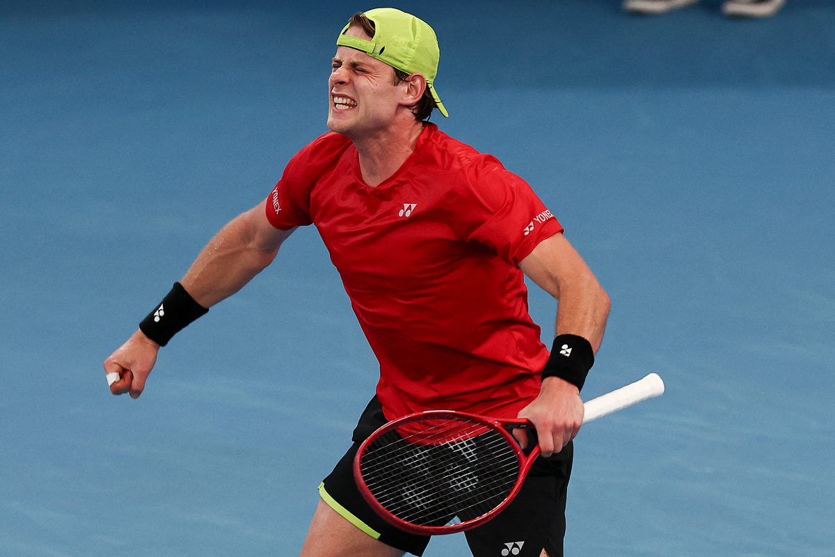 Zizou Bergs nach seinem Sieg gegen Jakub Mensik