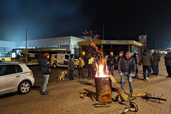 Am Dienstag und Mittwoch wurde das Depot von Keolis in Kelmis blockiert