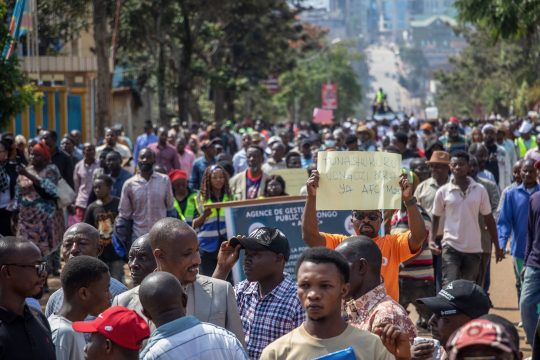 Demonstration für Frieden in Bukavu am 23. Dezember