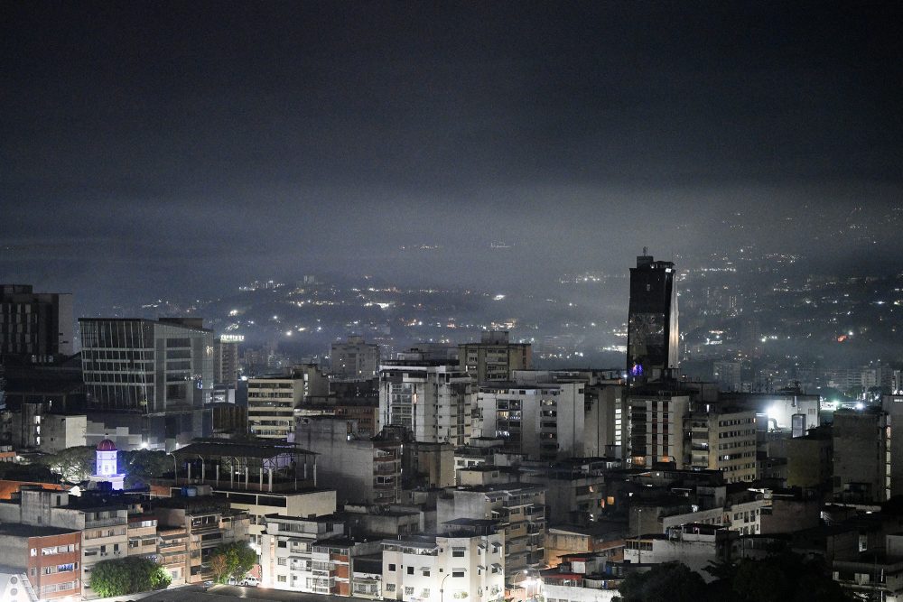 Caracas bei Nacht, nach den Angriffen