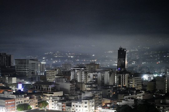 Caracas bei Nacht, nach den Angriffen