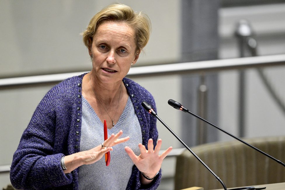 Die flämische Verkehrsministerin Annick De Ridder am 7. Januar im Parlament