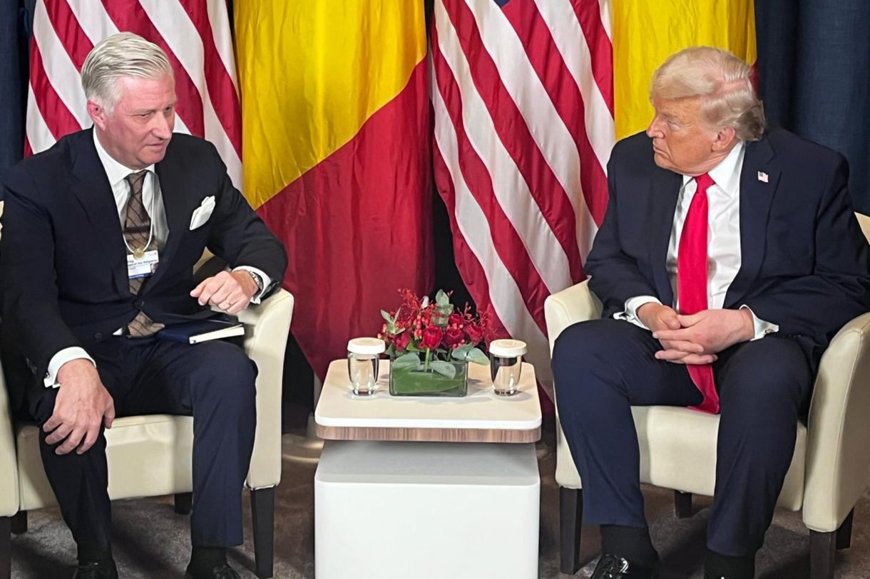 König Philippe von Belgien und US-Präsident Donald Trump beim Weltwirtschaftsforum 2026 in Davos