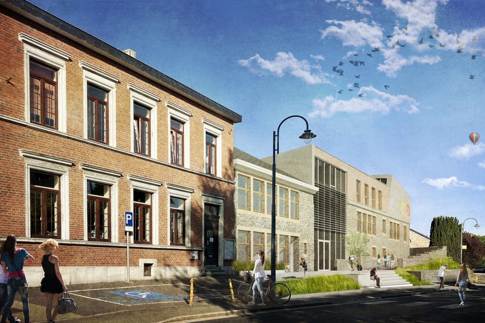 Ansicht der Pläne für den Ausbau der Primarschule Walhorn-Lontzen