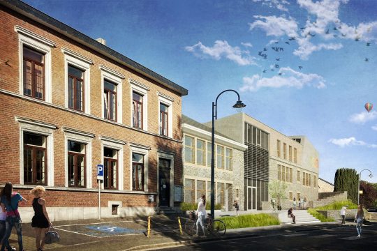 Ansicht der Pläne für den Ausbau der Primarschule Walhorn-Lontzen