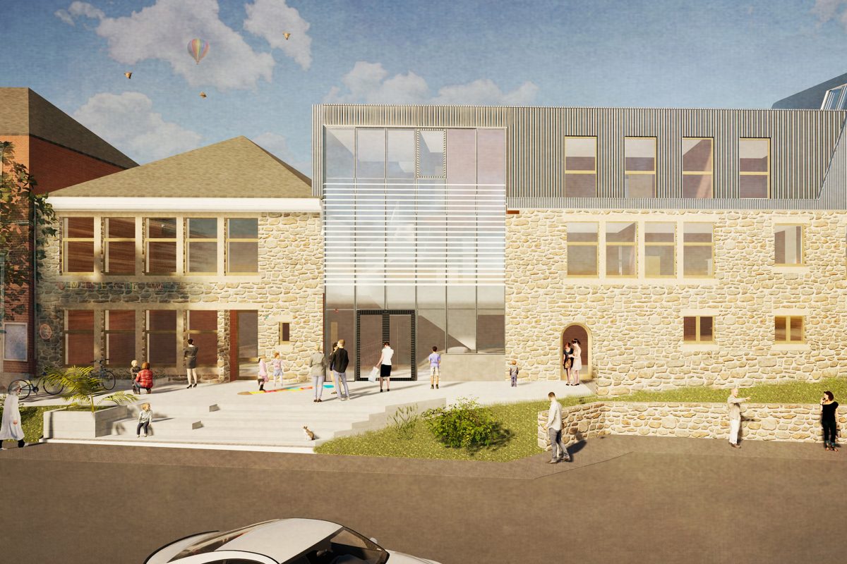 Ansicht der Pläne für den Ausbau der Primarschule Walhorn-Lontzen