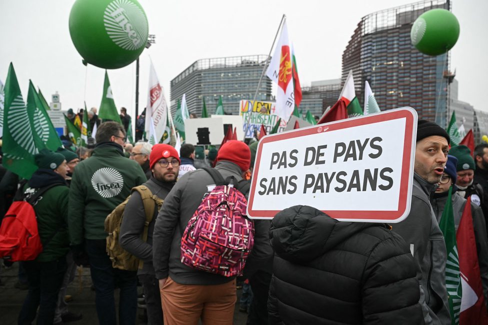 Protest der Landwirte gegen das Mercosur-Abkommen in Straßburg