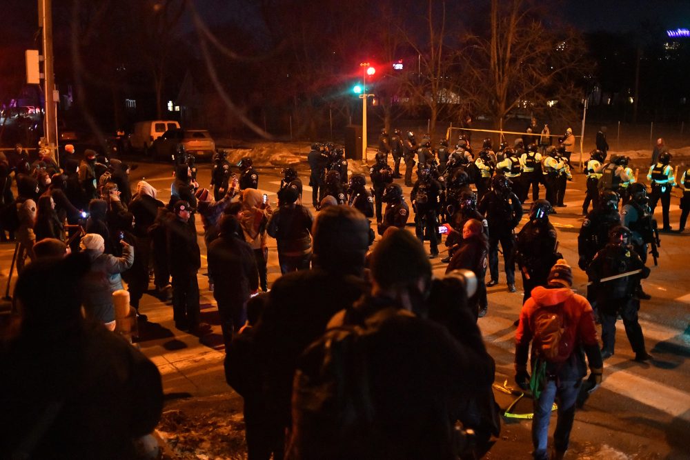 Proteste in Minneapolis am Mittwochabend