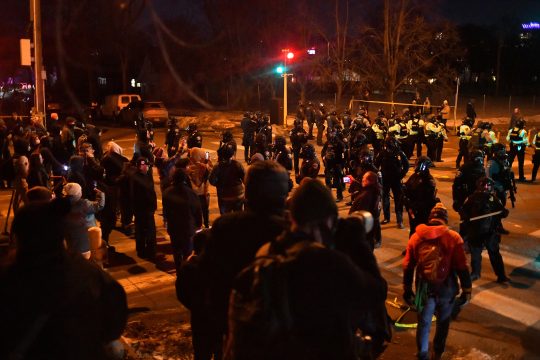 Proteste in Minneapolis am Mittwochabend