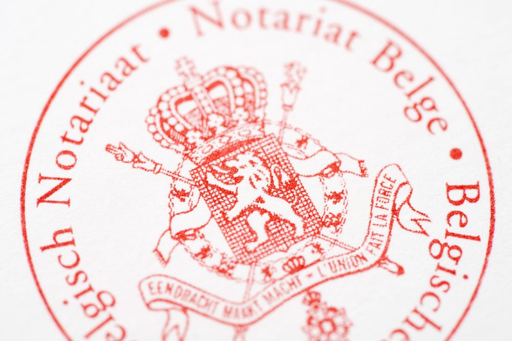 Stempel des Belgischen Notariats