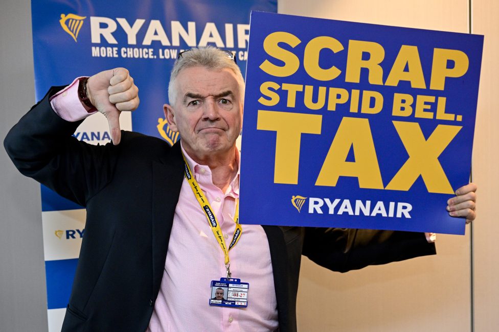 Der CEO von Ryanair, Michael O'Leary wehrt sich gegen Steuern an belgischen Flughäfen