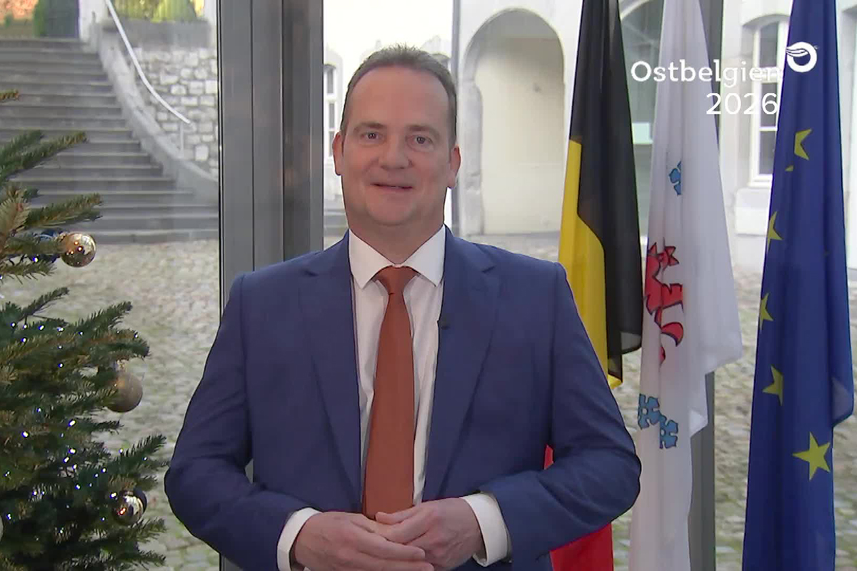 Ministerpräsident Oliver Paasch bei der Neujahrsansprache 2026
