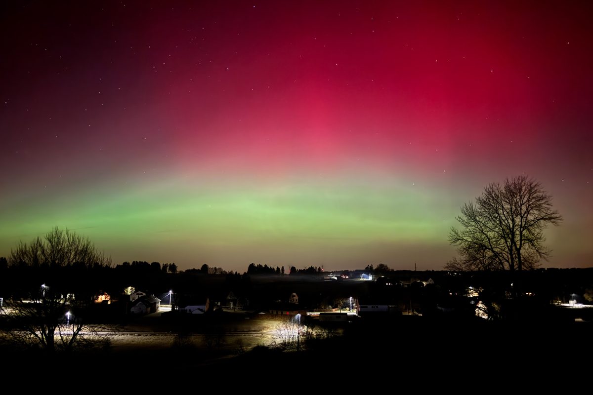 Polarlichter über Ostbelgien, hier in Büllingen am 19. Januar 2026
