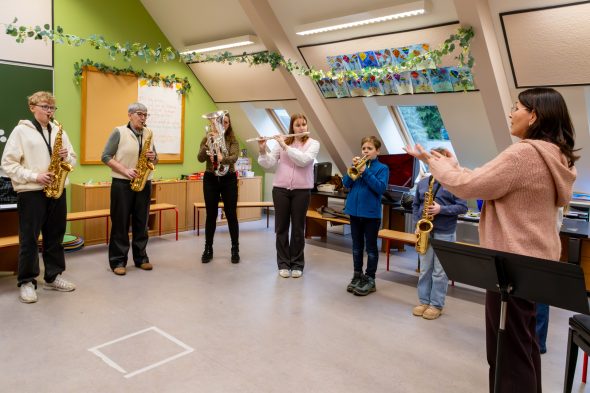 Musiker bei der Projektwoche der Musikakademie in St. Vith